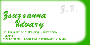 zsuzsanna udvary business card